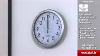 St. Leonhard Funk-Wanduhr mit automatischer Zifferblatt-Beleuchtung