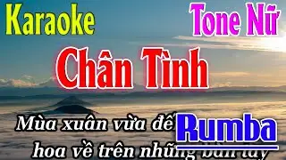 Ch&acirc;n T&igrave;nh ( Nhạc Sống Rumba ) Karaoke Tone Nữ ( Em ) Beat Mới | Karaoke L&acirc;m Organ