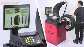 UNITE U-885 Self-Calibrating Computer Wheel Balancer Operation - how to balance wheels