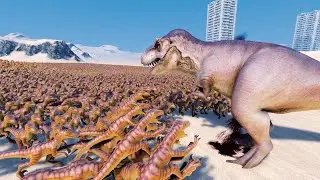 T-REX VS 25,000 VELOCIRAPTORS - UEBS MODS - Ultimate Epic Battle Simulator