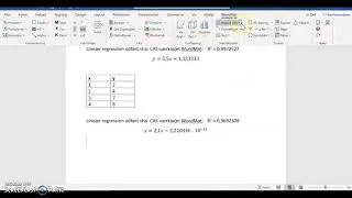 Lineær regression med Wordmat