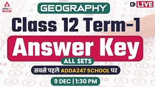 Geography Answer Key 2021 | Class 12 Geography Paper Solution 2021 | Term 1