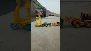 Remote control JCB and dumper truck Swara 590 tractor unboxing testing Review 😱//!!