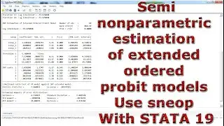 Semi nonparametric estimation of extended ordered probit models Use sneop With STATA 19