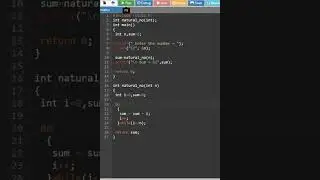 c program to find the sum of first n natural numbers using function #short