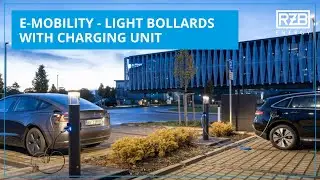 E-mobility: light bollards with charging unit at Dr. Pfleger | RZB Energy