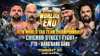WWE 2K25 FTR Vs. Bang Bang Gang - Street Fight - AEW World Tag Team Titles - AEW Worlds End 2025