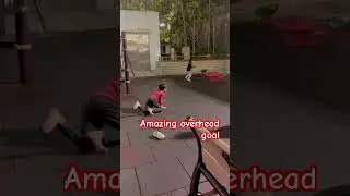 Amazing overhead goal by my friend