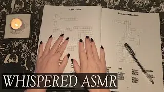 WHISPERED ASMR | True Crime Kriss Kross Puzzle | Clicky Whispering, Word Puzzle, Super Relaxing