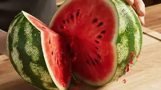 ASMR video of juicey watermelon 🍉