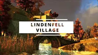 Village Sunset - Relaxing views of a custom built castle in Ark, at sunset. ASMR Ambience video