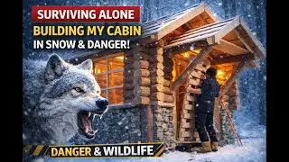 Building a Wooden Cabin Alone | Peaceful Outdoor Living in Nature/ Magical Outdoor Living