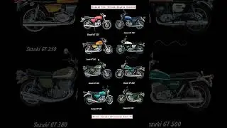 Suzuki GT Series Sounds Two-Stroke Engine 🔥 #gt125 #gt185 #gt250 #gt350 #gt380 #gt500 #gt550 #gt750