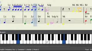 Boate Azul - partitura colorida piano