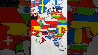 Draw Albania 🇦🇱 Flag map #albania