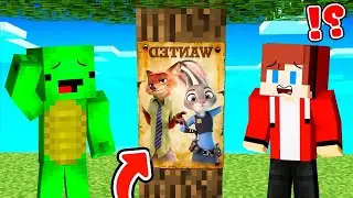 Why JUDY HOPPS and FOX NICK from Zootopia 2 is wanted by JJ and Mikey in minecraft! Challenge Maizen