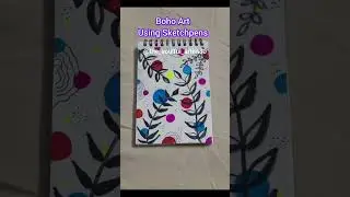Boho art with sketch pens #boho #sketchpens #bohoart #lazydayvibes #quickart 