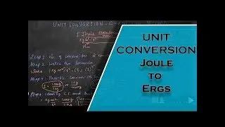 How to convert 1 joule into erg