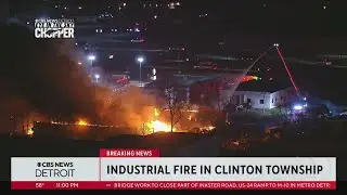 Clinton Township police investigate massive fire