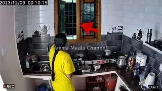 The real ghost that suddenly came in the kitchenroom has been recorded on the CCTV camera from there