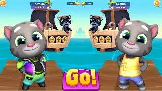 Talking Tom Time Rush Gameplay - King Tom v Athlete Becca v Raccoon Boss - Android iOS