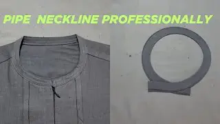 How to pipe the neckline of a senator with an invisible front zip
