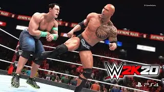 WWE 2K20 John Cena vs The Rock - Gameplay PS4 Pro
