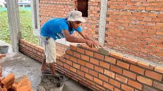 Construction- DIY Build Brick - Amazing Techniques To Lay Bricks Fast - DIY Cement Bricks