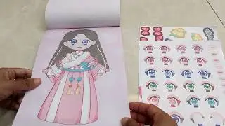 Paper DIY Sticker book change makeup sticker viral