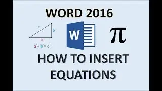 Word 2016 - Build Equations