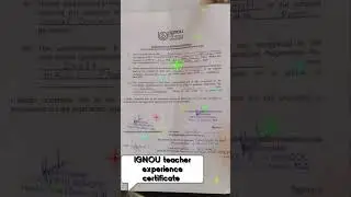 IGNOU bed teacher experience certificate format how to fill form#ignoubed certificate#trendingshort#