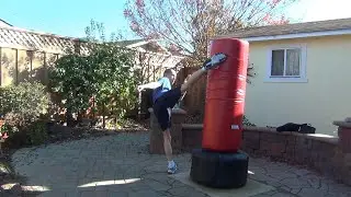 Roundhouse Kicks and Boxing on the Wavemaster XXL Bag - November 17, 2021 - Kelly Magovern