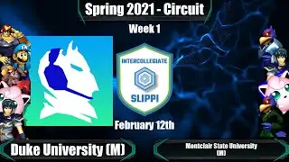 Spring 2021 Circuit - Week 1 - Duke University (M) vs. Montclair State University (M)