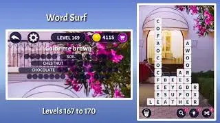 Word Surf levels 167 to 170 gameplay