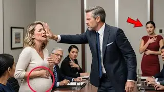 Unaware His Pregnant Wife Was A Secret Trillionaire Who Owns The Company, He Slapped Her Publicly Wi
