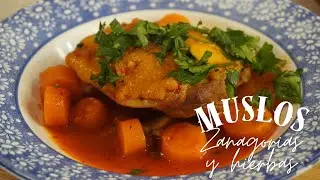 MUSLOS con zanahorias y hierbas 