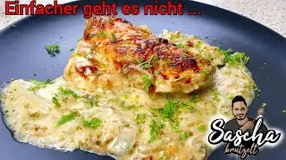 Bestes Zwiebel-Sahne-Hähnchen aus dem Ofen | Sascha brutzelt