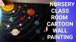 Nursery class room wall painting | Cartoon Arts