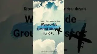 Become a pilot | We provide ground classes for CPL #cpl #pilot #atpl