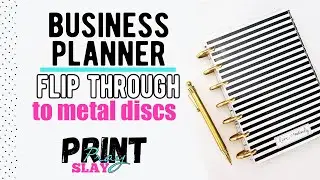 Flip Through Business Planner - Mini Happy Planner Metal Discs - Frankenplanner