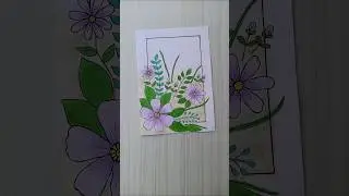 Purple Floral Border Design/6 easy border design/Border design/Project/Priyanka Gunwal #shorts