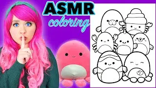 ASMR Coloring Squishmallows Sealife | Calming ASMR Coloring for Relaxation & Stress-Relief