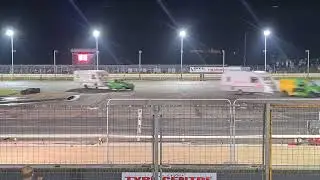 Caravan Demolition Derby Racing on a Figure 8 Track during the summer of 2022.