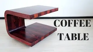 Modern coffee table (larch glulam leftovers)