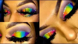 HOW TO: Rainbow Glitter Cut Crease (Beginner Friendly)