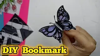 DIY bookmark idea 💗💡 || easy craft ideas 💖 #youtube #art #youtubevideo #youtuber 