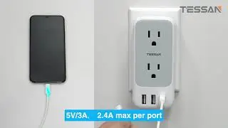 10 in 1 Multi Plug Outlet Extender,7 AC Outlets 3 USB Ports,Multiple Power Expander for Cruise, Home