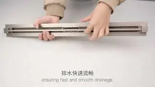 Custom-made brass linear floor drain, good-looking, practical and easy to install.