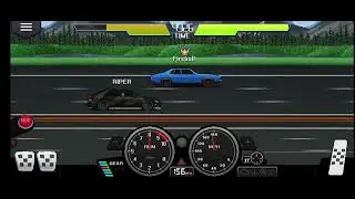 Speed on highway in pixel car racer