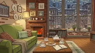 Vintage Jazz on a Snowy 1940s Night | Cozy Winter to Relax, Sleep & Study | Distant Oldies Music